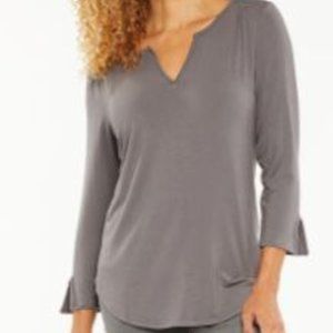 NWT - NYDJ Perfect Tee - Grey Long Sleeve - 3X